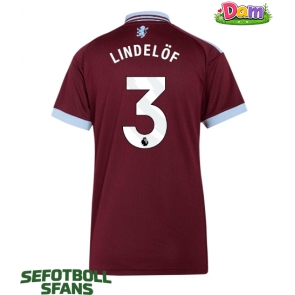 Aston Villa Victor Lindelof #3 Hemmatröja Kvinnor 2026-27 Kortärmad